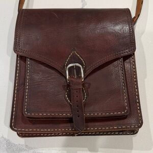 Brown Leather Messenger Bag